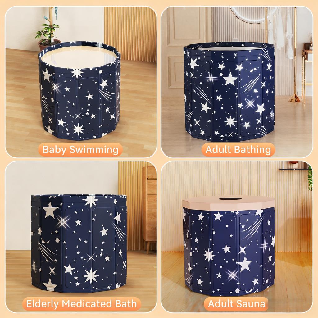 Elevated foldable portable bath tub adults children baby swimming household PVC no installation bathing tub bathroom accessory