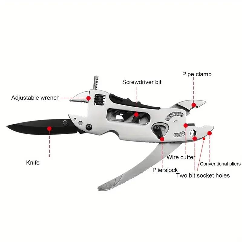 Portable Pliers Pocket Screwdriver Set - Accessories for Handyman,Adjustable Wrench,Screwdriver,Pliers,Knife Compact,Multitool