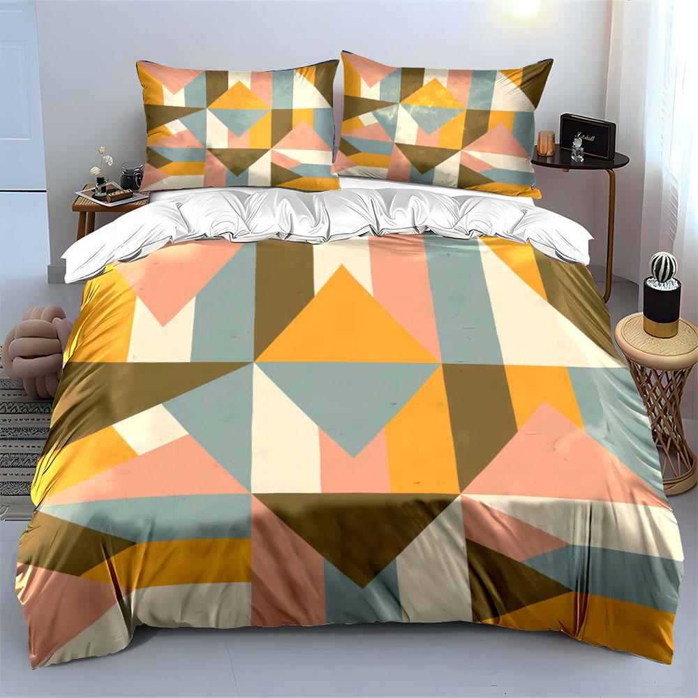 Geometric triangles and diamonds. Bedding sets Duvet cover sets Duvet covers Pillowcases(1*Duvet Cover 2*Pillowcases without duvet insert)
