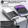 Portable Power Bank DIY Kit 22.5W Bidirectional Fast Charging Power Bank Mainboard TFT Color Display Battery Case Battery Shell
