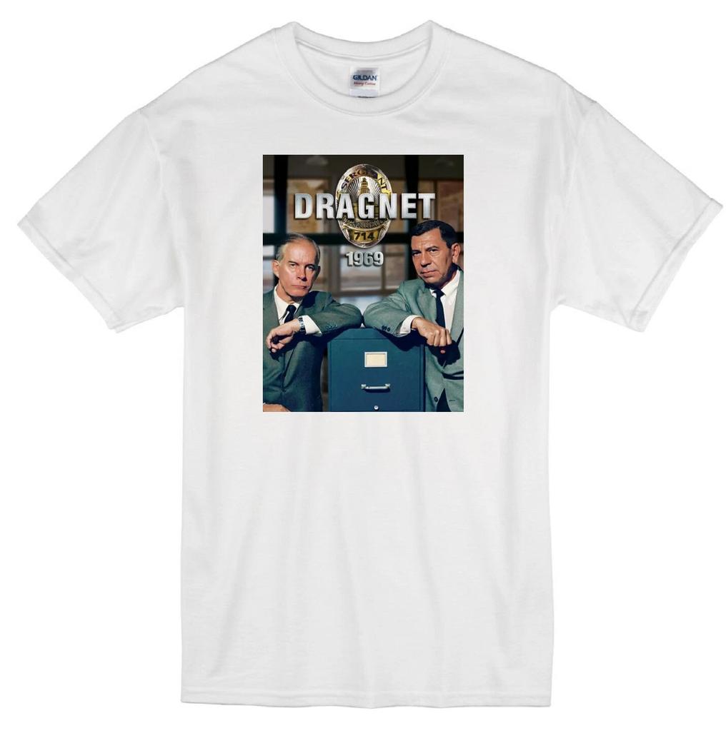 DRAGNET JOE FRIDAY JACK WEBB BILL GANNON HARRY MORGAN COP RETRO TV WHITE T-shirt Tops Tees Unisex