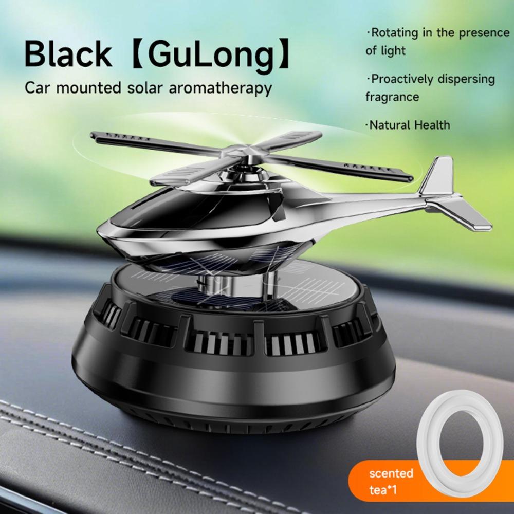 Helicopter Shape Dashboard Ornament Rotating Rotating Car Decor Car Air Freshener  Auto Gift