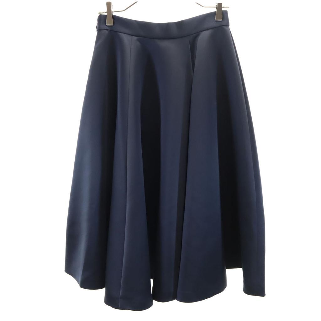 IENA Made In Japan Mimole Length Flare Skirt 38 Navy Women Used