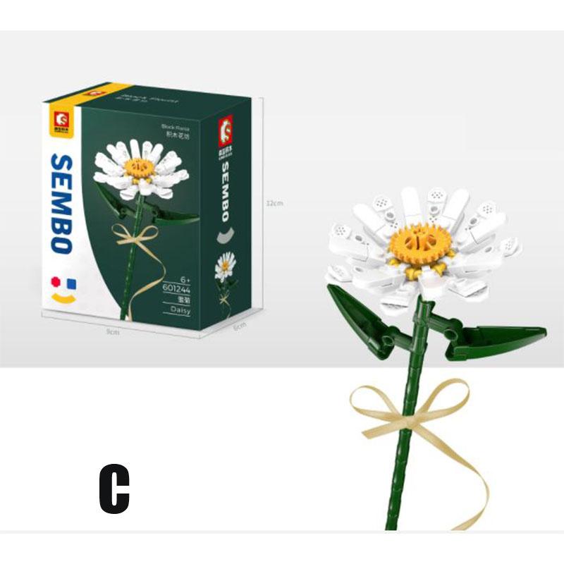 Buy Blocks Creator Flowers Bouquet Building Kits Plant Assembly Diy Bricks Toys at affordable