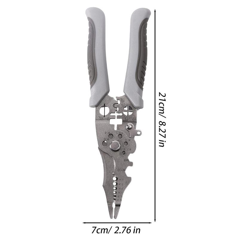 

Multifunctional Wire Stripper Heavy Duty Cable Repair And Installation Tools With Stripping Cutting Crimping Splitting Function