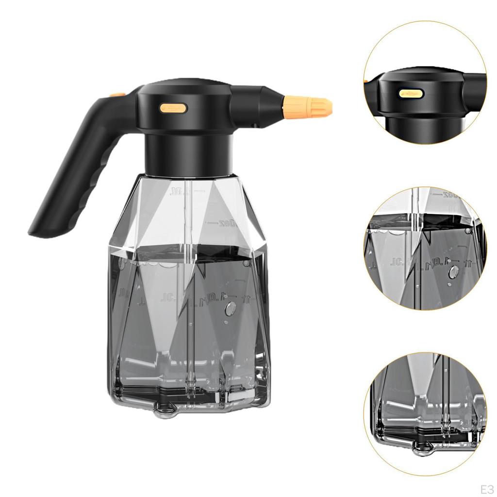 Regador elétrico de 2 litros, pulverizador de espuma para lavagem de carros, 14 x 27 cm para limpeza de janelas