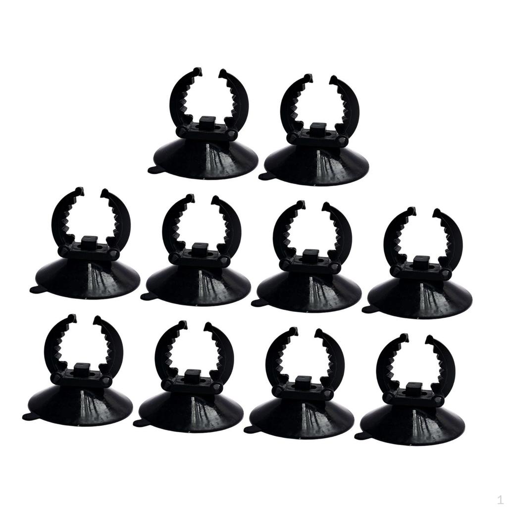 10 Pieces Aquarium Suction Cups with Clips Suckers Versatile for Tank Tubing Hose Mount Heating Rod