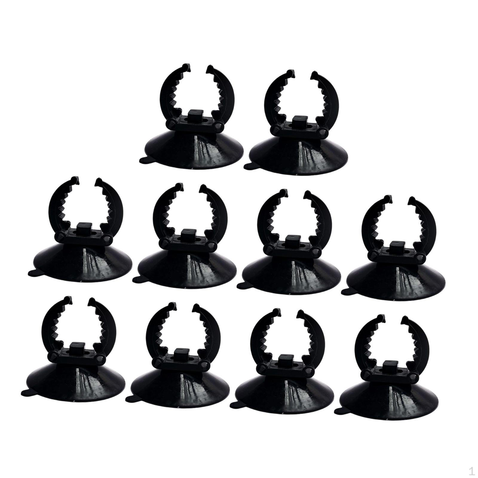 

10 Pieces Aquarium Suction Cups with Clips Suckers Versatile for Tank Tubing Hose Mount Heating Rod