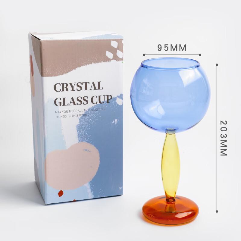 Stylish Color-Block Double-Wall Glass Cup