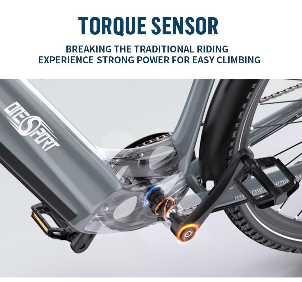 ONESPORT OT05 Pro Electric Bike, 250W Motor, 36V 22.5Ah Battery, 700*50C Tires, 25km/h Max Speed