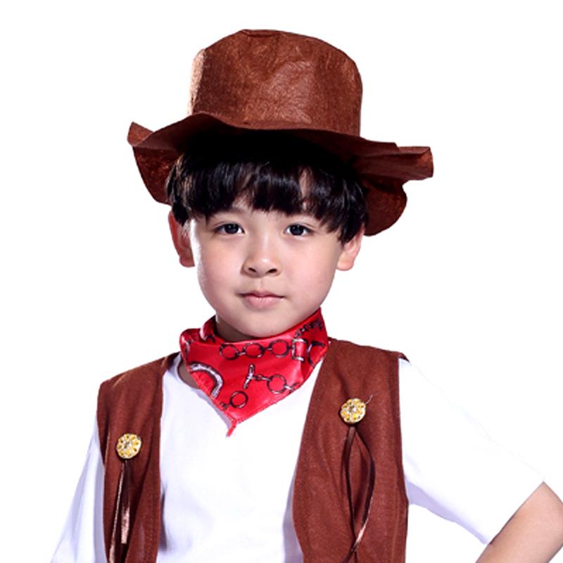 Men's and Women's Western Cowboy Halloween Costume for Adult Stage and Masquerade Events