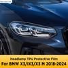 Per BMW X3 iX3 X3M G01 G45 G08 F97 2018-2024 Accessori Pellicola Protettiva TPU per Fari Anteriori Anti-graffio Esterno Auto