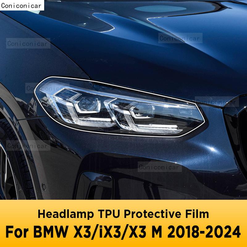 Per BMW X3 iX3 X3M G01 G45 G08 F97 2018-2024 Accessori Pellicola Protettiva TPU per Fari Anteriori Anti-graffio Esterno Auto