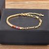 Nidin Classic 5 Colors Bracelets Fashion Paperclip Link Chain Light Luxury Zircon Charm Bangle Women Jewelry Party Fine Gift