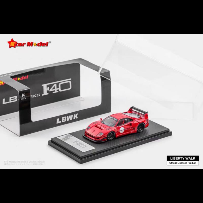 AAYO1 SM 1:64 F40 Supercar LBWK modifiziertes offenes Legierungs-Miniatur-Simulationsauto-Modell, Sammlerstück, Ausstellungsstück, echt auf Lager