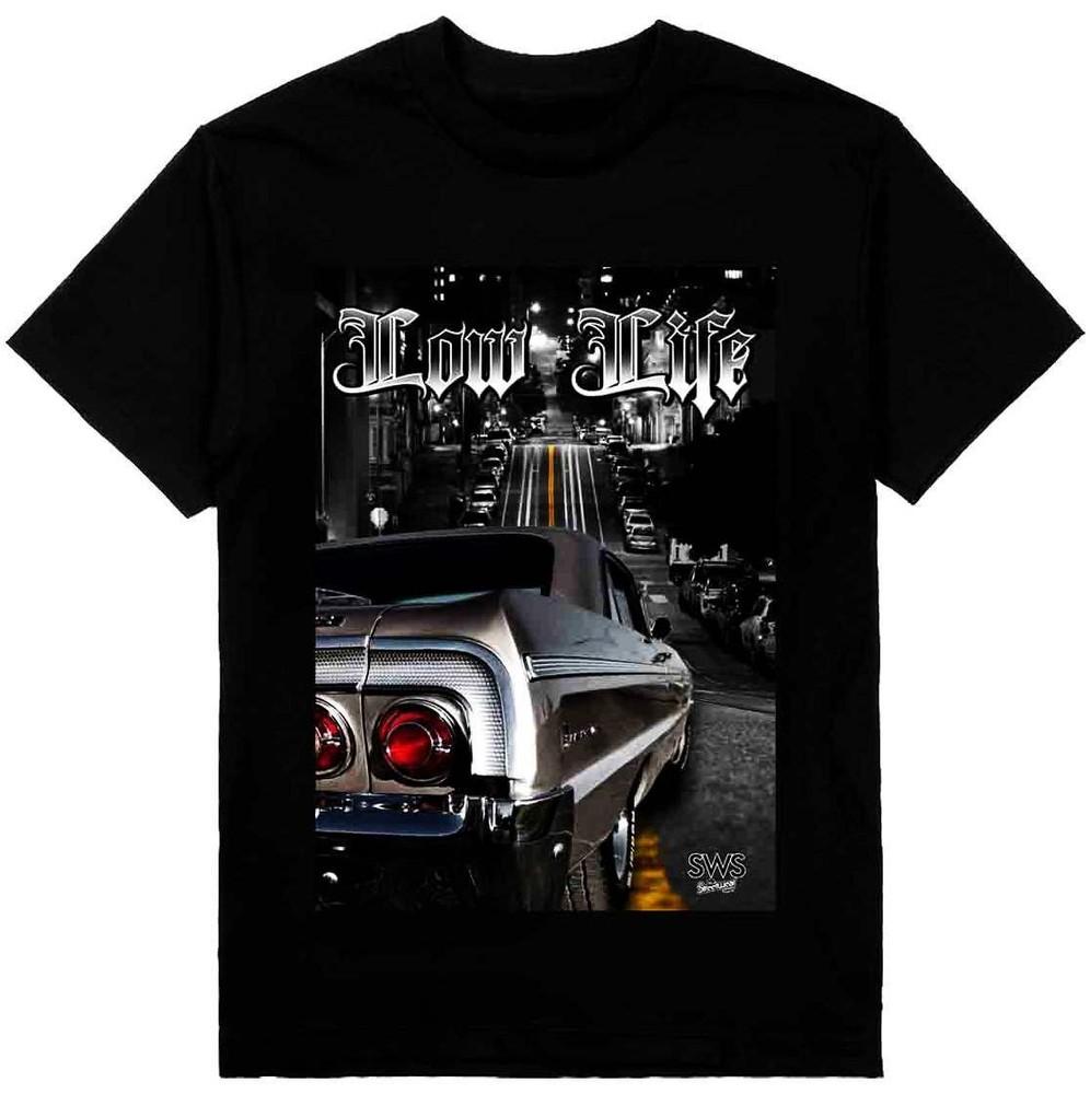 Мужская футболка унисекс Shaka Wear с принтом Low Rider Downtown Impala, тяжелая S