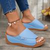 Fashion 2025 Women Slippers Footwear Casual Summer Anti-slip Women Shoes Comfortable Luxury Slippers Heeled Wedges Sandals Slides Women
