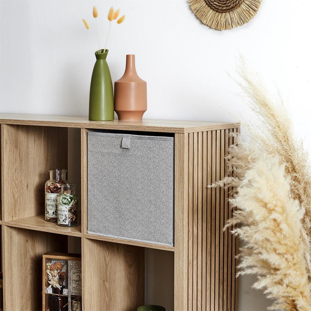 Cube Light Gray Foldable Shelf Box 30X30Cm