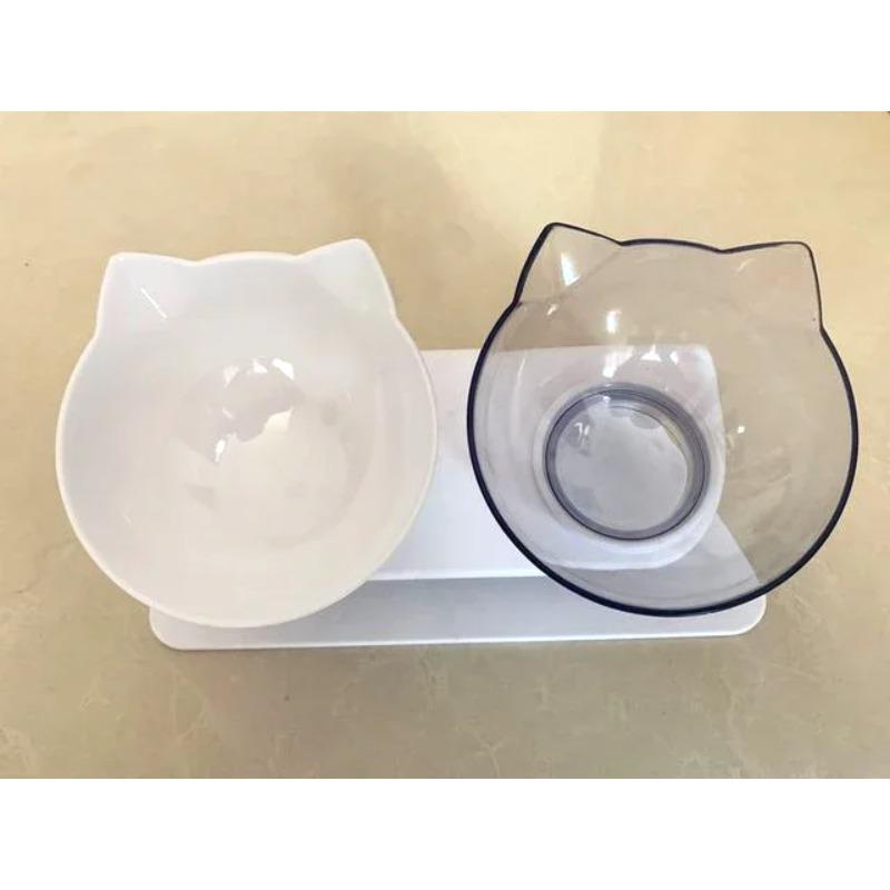 Antypoślizgowa podwójna miska dla kota miska dla psa ze stojakiem karmienie zwierząt miska na wodę dla kotów karma dla kotów miski dla zwierząt karmnik dla psów artykuły do karmienia