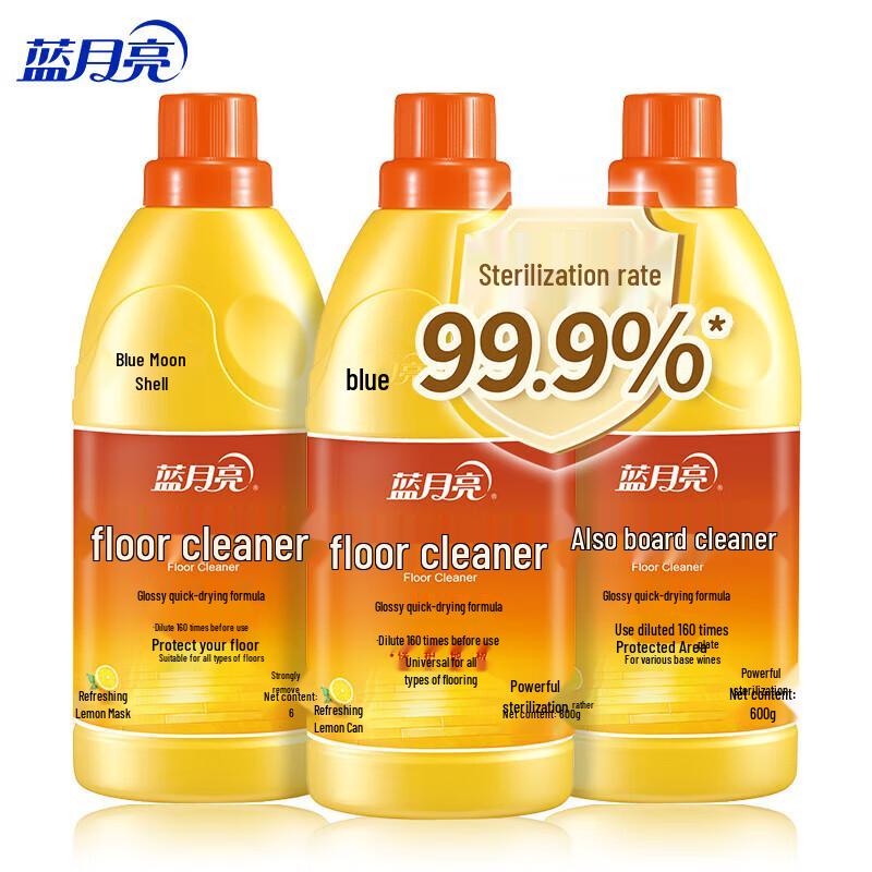 Blue Moon Lemon Scent Antibacterial Floor Cleaner (3 x 600g)
