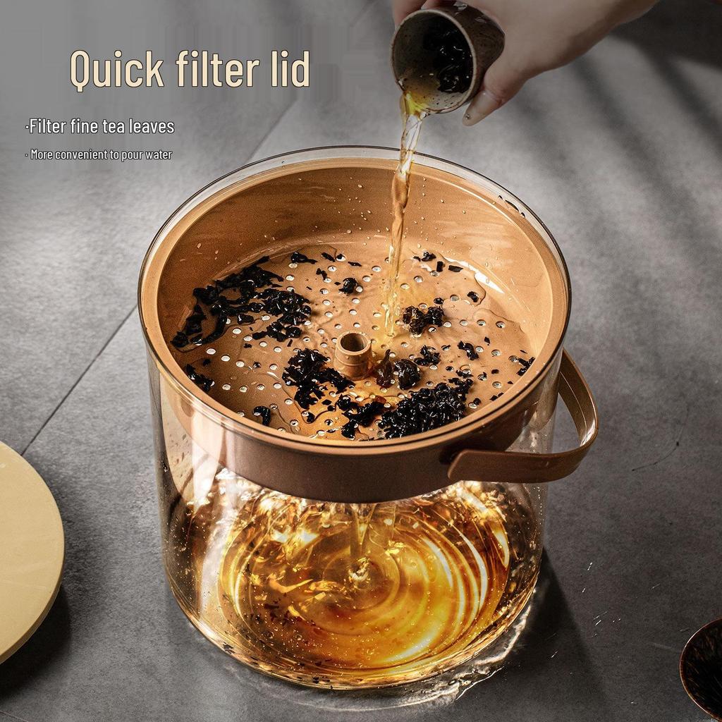 Tea Table Wet-Dry Separator: Transparent Tea Dregs Bucket for Home or Office