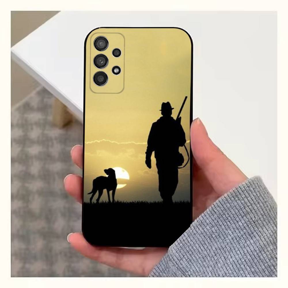 

Art Hunter Dog For Samsung S9,S10,S20,S10,S21,S25,S24,S23,Ultra,FE,Plus,Lite,Soft Silicone Black Case SamsungS9
