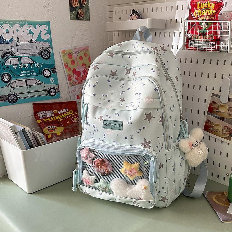 Large Capacity Fresh Girl Backpack New Junior High School High School Student Schoolbag Niche Backpack