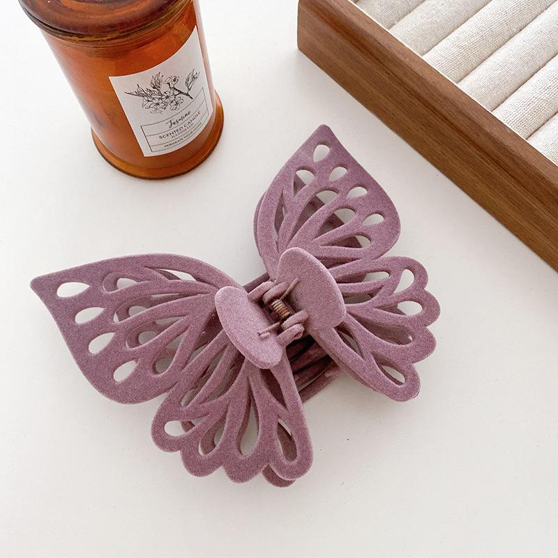 

Plush Trendy Shark Claw Clip With Jumbo Bow For Effortless Fall Essentials Fashion Purple11.7cm