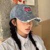 Love Letter Visors Korean Style Denim Snapback Cap Retro Vintage Baseball Cap  Men