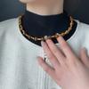 Meier Tiger's eye beaded necklace - luxurious, high-end, vintage, unique, versatile, and elegant choker