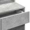 Makeup Table with LED Lighting Concrete Grey 80 x 41 x 144.5 cm