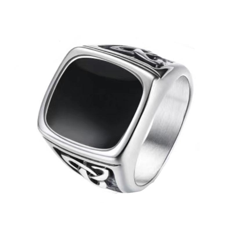 New Tiger Eye Stone Fashionable and Domineering Retro Wild Men's Ring