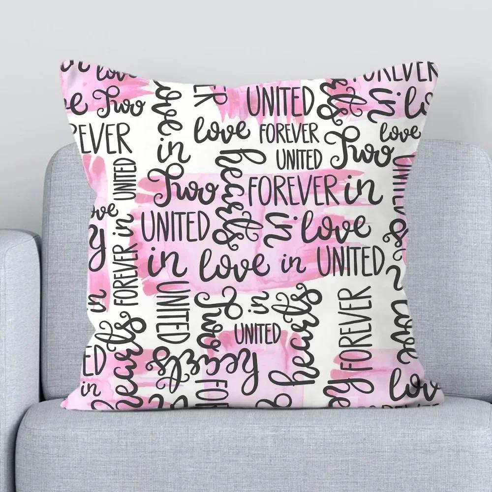 Office Living Room Sofa Cushion Cover Luxury Home Decoration Pillow Cover Romantic Love Heart Pattern Pillow Cover
