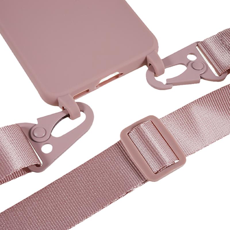 For Samsung Galaxy S23+ Soft TPU Phone Case Matte Finish Smartphone Cover with Wide Lanyard