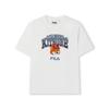 Fila X Maison Kitsune Fox Head Trendy Casual Sports T-Shirt Unisex Tops Cloud-White F11U529102F-WT