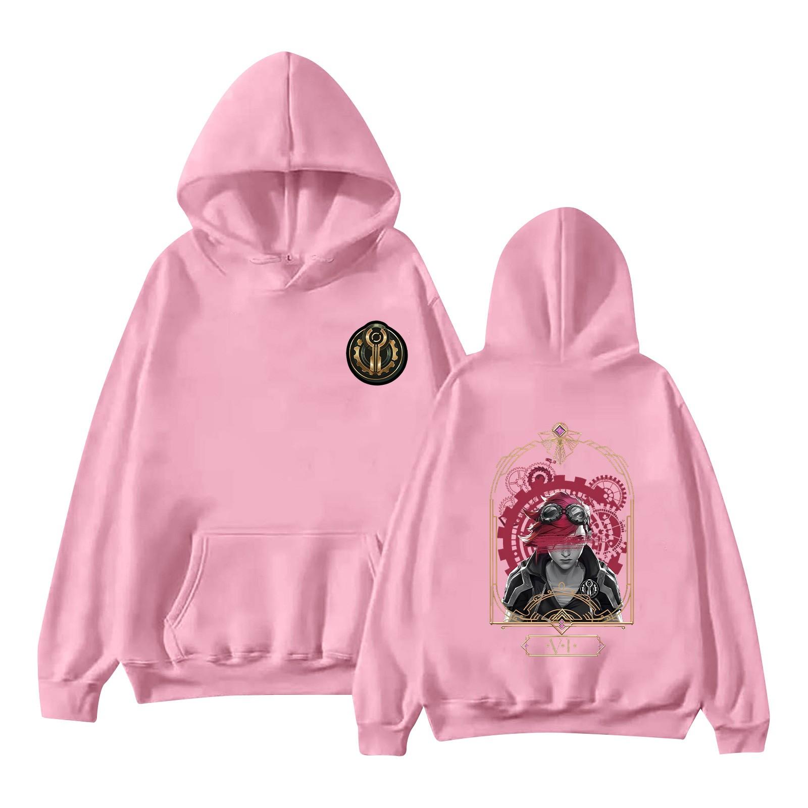 

Жіноча модна повсякденна універсальна повсякденна толстовка з капюшоном, повсякденна толстовка з накладками з довгими рукавами XXL рожевий