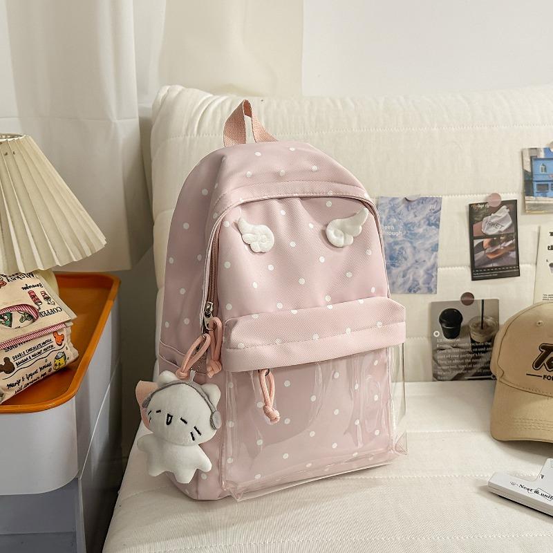 Korean version of polka dots cute angel wings girl heart sweet little backpack Mori small fresh junior high school girls backpack
