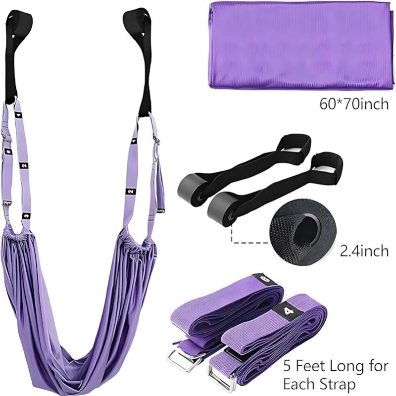 

Family Purple Aerial Yoga Sling, Door-Mounted, 40mm Wide Adjustable Webbing, 59×27in фиолетовый