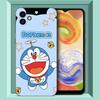 Cartoon Anime Doraemon Phone Case For Samsung Galaxy A01 A03 Core A04 E A02 A05 A10 A20 A21 A30 A50 S A6 A8 Plus A7 Black Cover