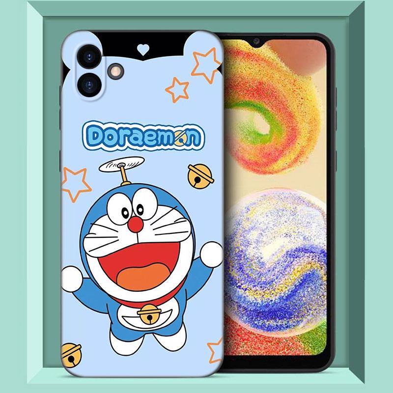Cartoon Anime Doraemon Phone Case For Samsung Galaxy A01 A03 Core A04 E A02 A05 A10 A20 A21 A30 A50 S A6 A8 Plus A7 Black Cover