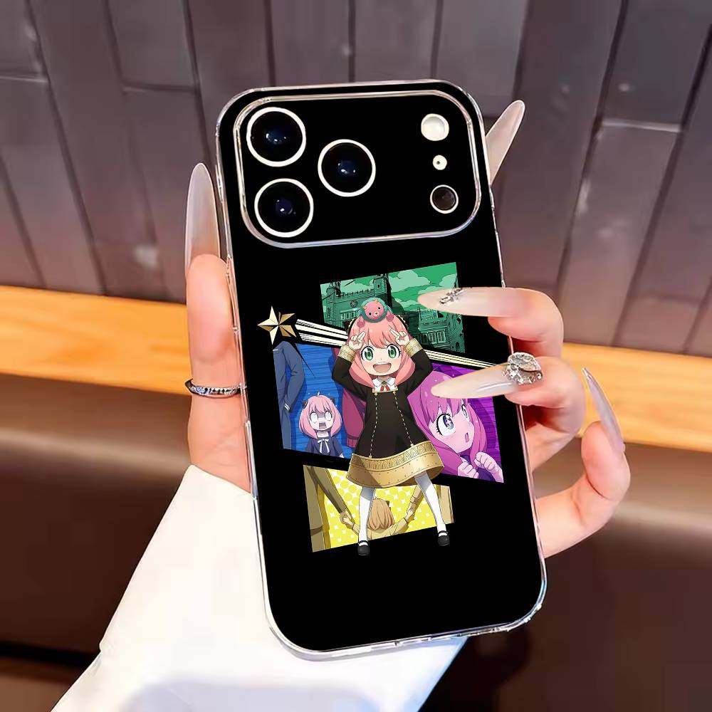Spy x F-Family Phone Case For iPhone17,16,15,14,13,12,11 Plus,Pro Max Soft Transparent Cover