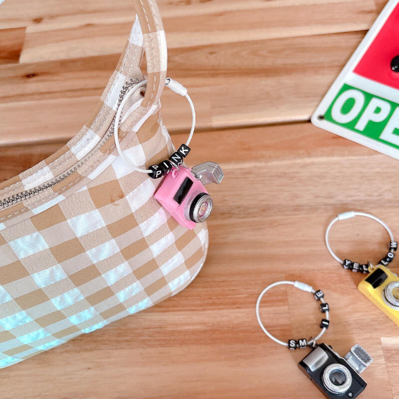 Retro Film Camera Initial Name Keychain (5 types) (1) Film