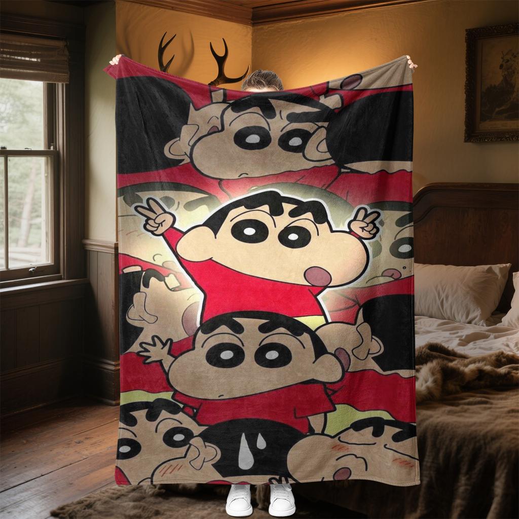 ShinChan Plüschdecke Weich Bequem Alle Jahreszeiten Perfektes Geschenk Sofa Büro Nickerchen Outdoor Reise Decke
