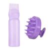 Silicone Shampoo Brush Head Scalp Massage Comb Hair Dye Tint Oil Applicator Bottle with Brush Barber Salon Hair Styling Tools