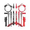 Flexible Multimeter Testing Cords with Textured Handles, 4 mm Banana Terminal Ends and Mixed Contact Pieces for Electrical Service Tasks