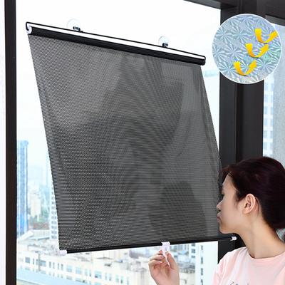 Einziehbare Sonnenblende Rollvorhang Sommer Auto Sonnenblende Haus Sonnenschutzvorhang Wärmeisolierung Rollladen Netz Sonnenschutzvorhang