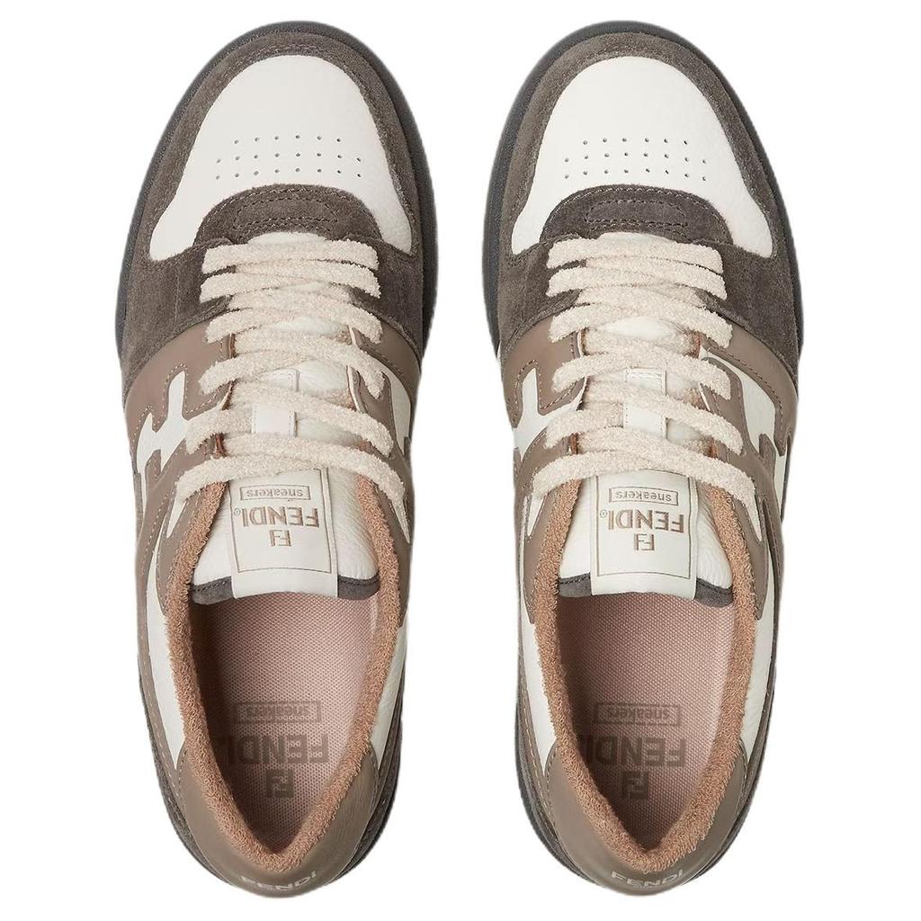 Fendi Match Low Top Suede 'Grey White' 7E1493AI1NF1IJF