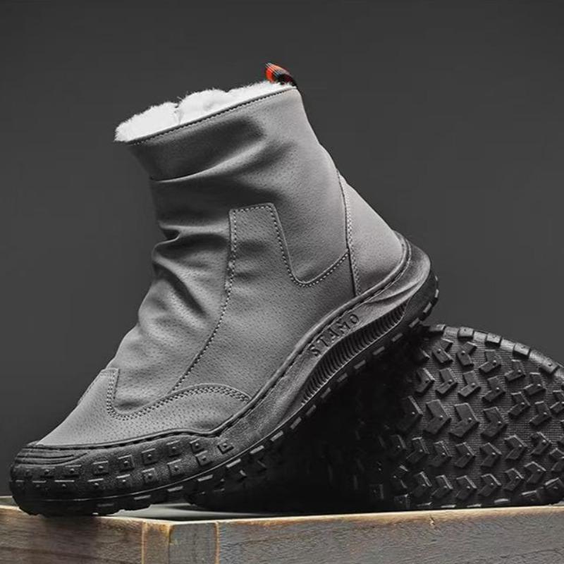 Thick Plush Warm Winter Martin Boots Non Slip Anti-Scratch Men Labor Protection Work Boots