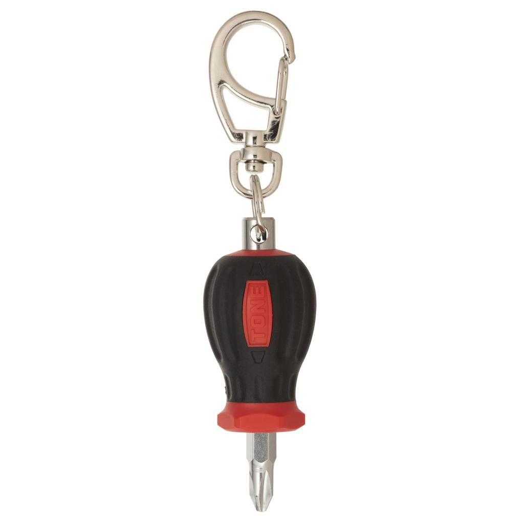 TONE G-052BR Mini Screwdriver Keychain Red