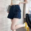 Women's High Waist Denim Overall Shorts - Casual, Slimming, Versatile Summer Hot Pants